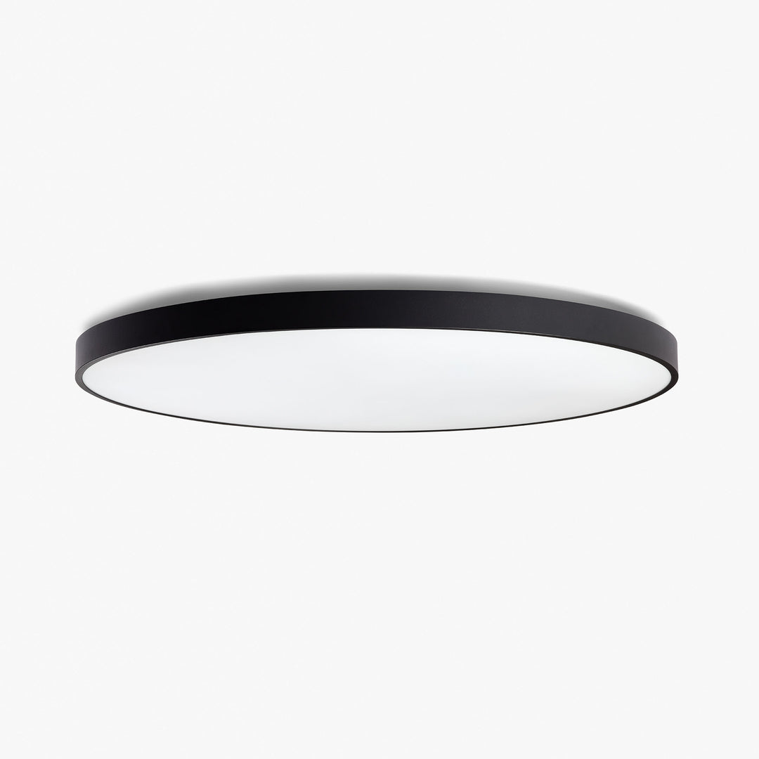 Plafonnier Domio Ø 100 cm noir diffuseur prismatique de Faro Barcelona