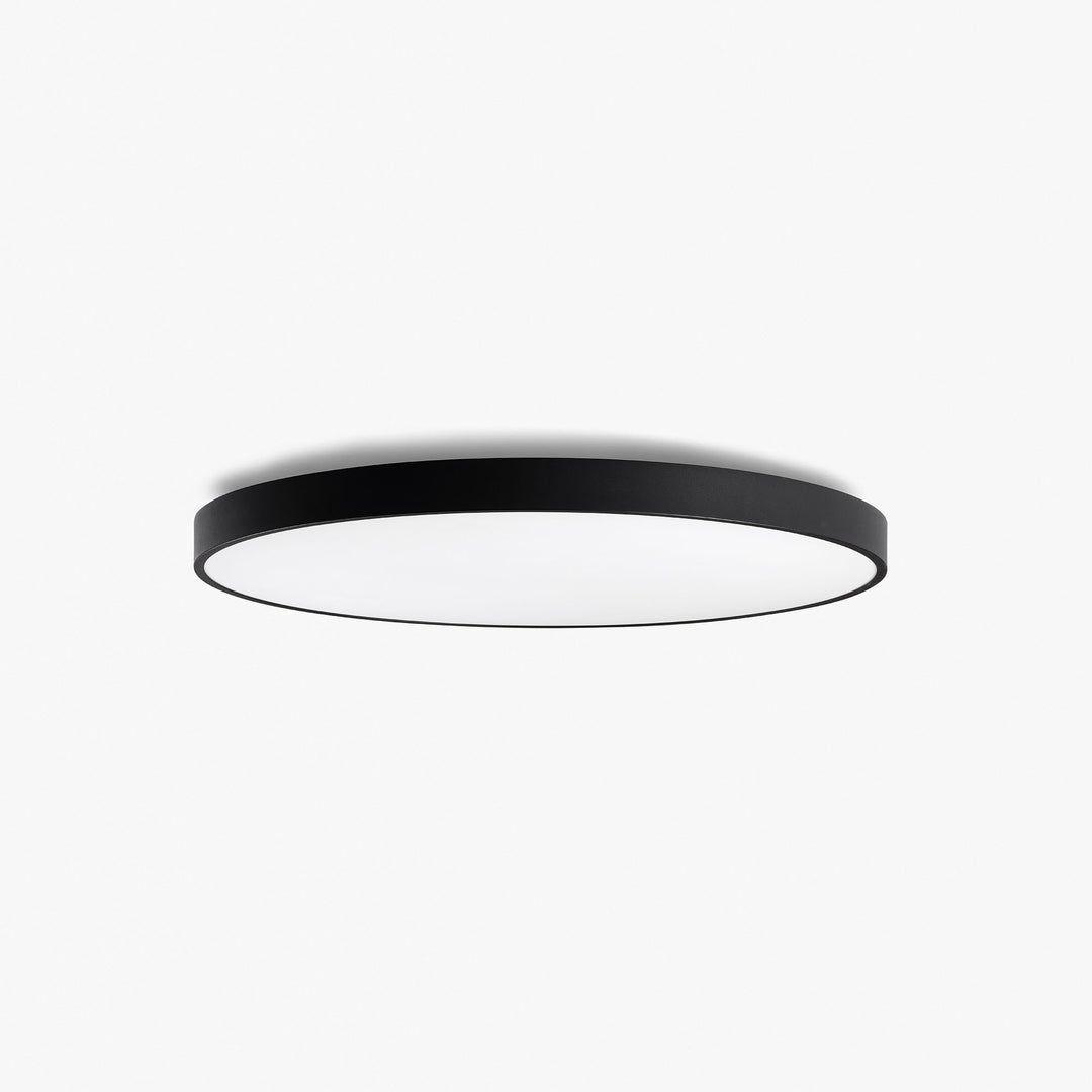 Plafonnier Domio Ø 80 cm noir diffuseur opale de Faro Barcelona