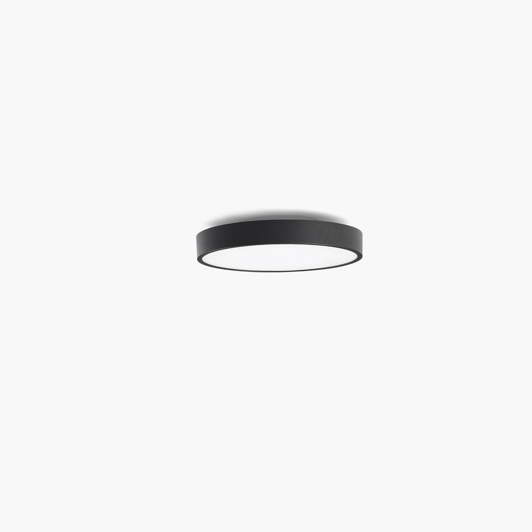 Plafonnier Domio Ø 40 cm noir diffuseur prismatique de Faro Barcelona