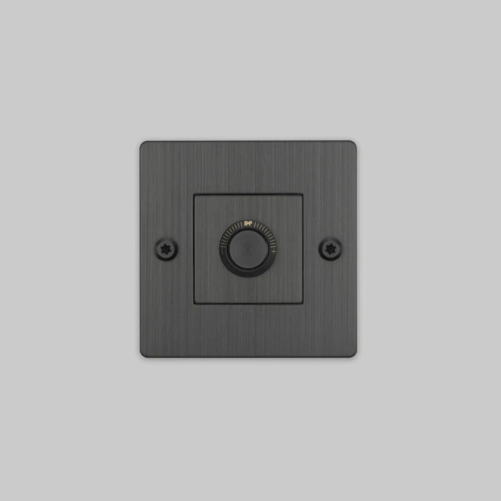 Variateur Dimmer à gravure alignée en bronze fumé sans logo #couleur_gris