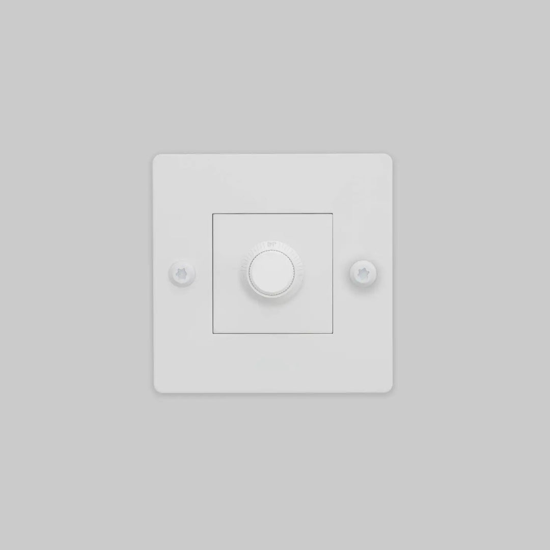 Variateur Dimmer à gravure alignée blanc sans logo #couleur_blanc