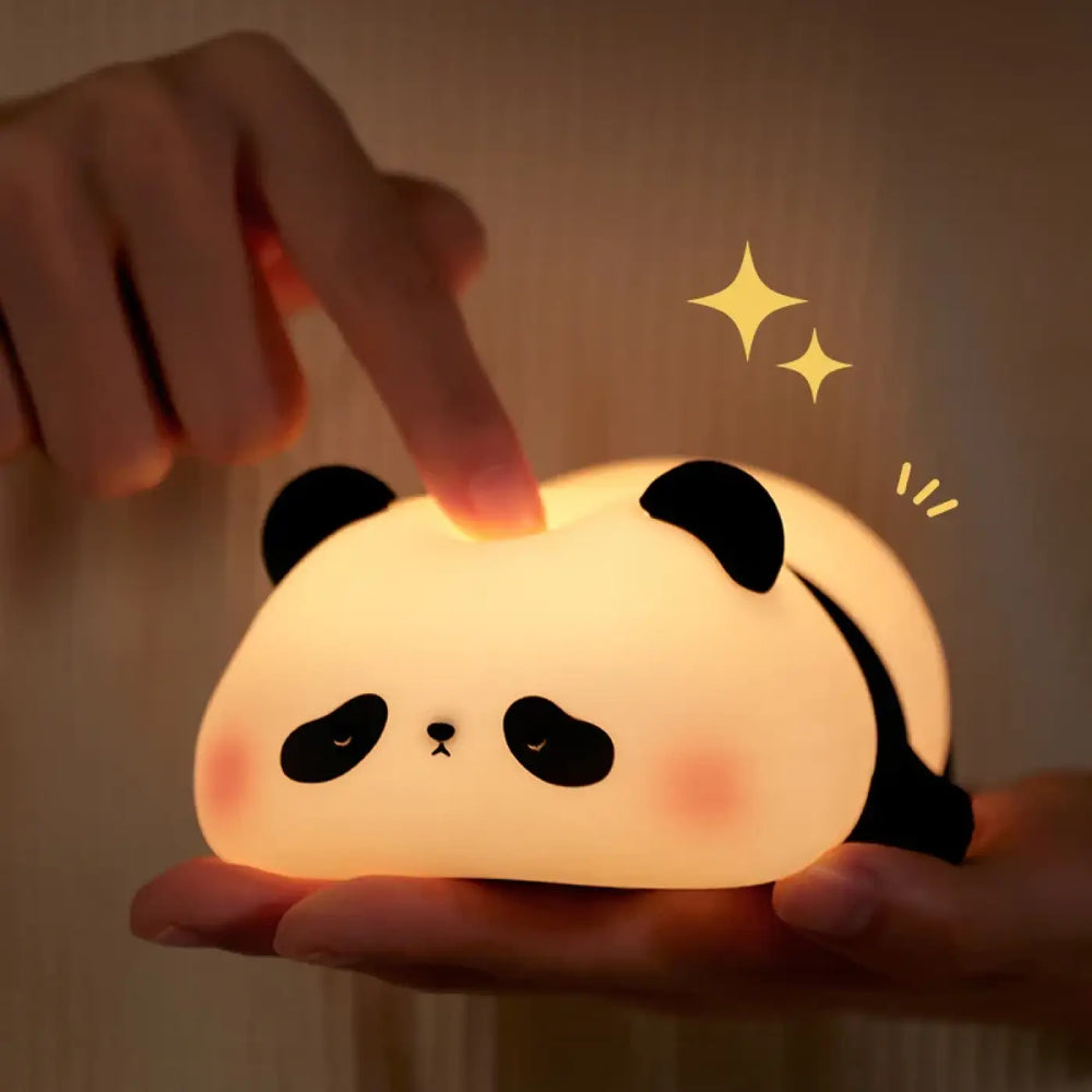 Veilleuse panda bouly douce et lumineuse avec design minimaliste noire et blanche pour décoration intérieure