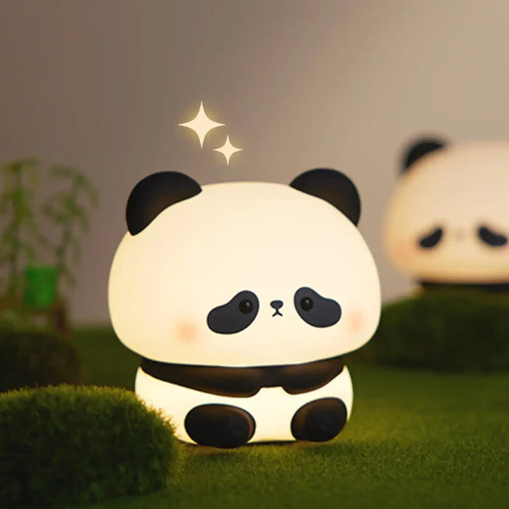 Veilleuse panda bouly en led forme panda noir et blanc avec illumination douce pour décoration intérieure design minimaliste