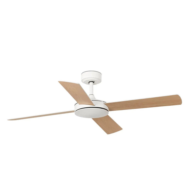Ventilateur de plafond Mallorca blanc et érable de Faro Barcelona