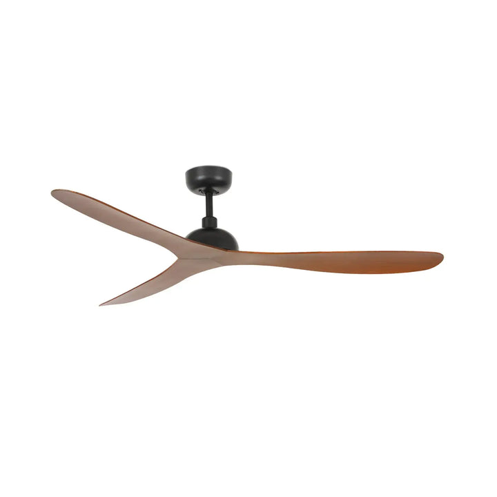 Ventilateur de plafond Gotland noir et noyer de Faro Barcelona, version standard