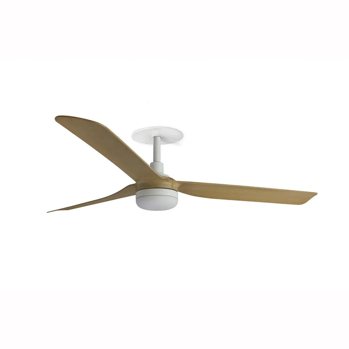 Ventilateur de plafond encastré Punt blanc à pales effet érable avec lumière LED 18 W