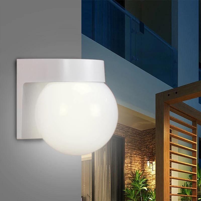 Boule Globe Luminaire Extérieur Blanche